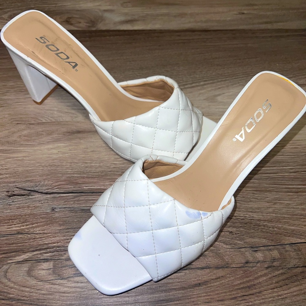 White short heels